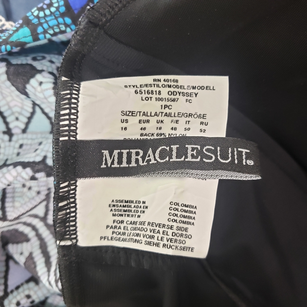 Miraclesuit Gypsy Odyssey  One Piece Swimsuit Size 16 - Picture 8 of 8